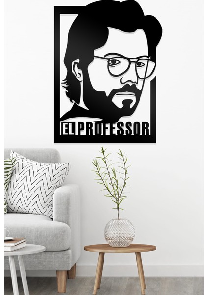 El Professor Figürlü Dekoratif Ahşap Tablo