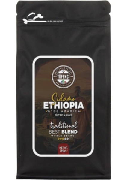 By Tüfekçi 250 gr Ethiopia Sidamo Filtre Kahve (Filtre Kahve Makinesı Uyumlu)