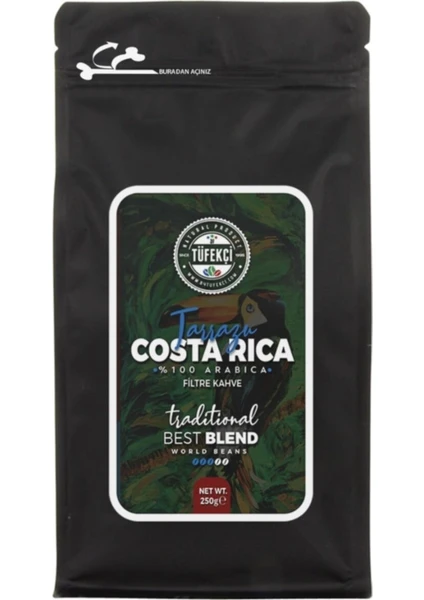 By Tüfekçi 250 gr Costa Rica Tarrazu Filtre Kahve (Filtre Kahve Makinesı Uyumlu)