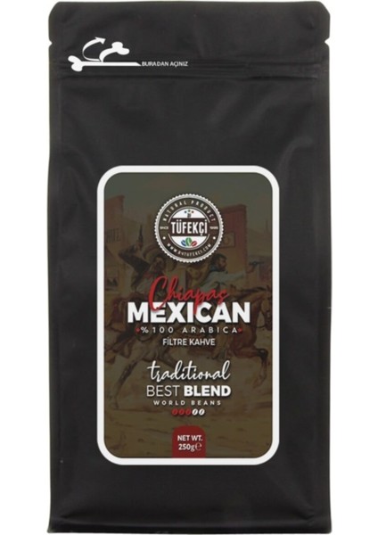 By Tüfekçi 250 gr Mexican Chiapas Filtre Kahve (Filtre Kahve Makinesı Uyumlu)