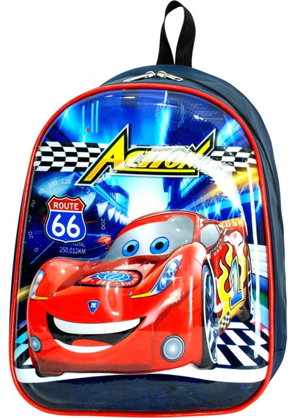 Anaokulu Çekçekli Çanta Şimşek Lacivert