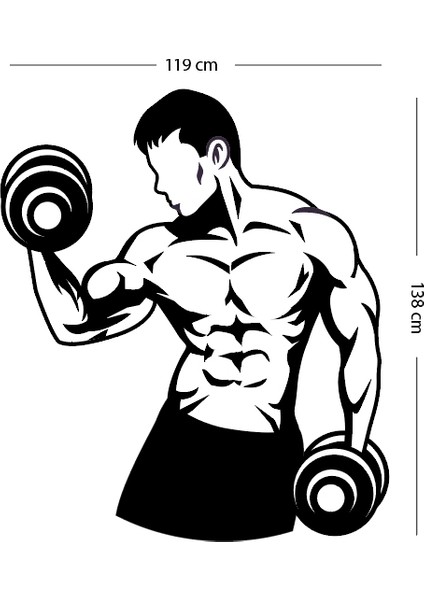 Duvar Sticker Body Builder