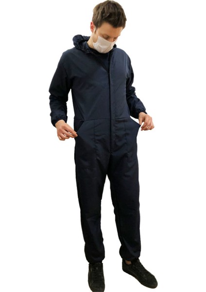 Pratik Işçi Tulumu Sıvı Itici Lacivert Unisex