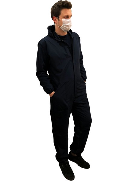 Pratik Işçi Tulumu Sıvı Itici Lacivert Unisex