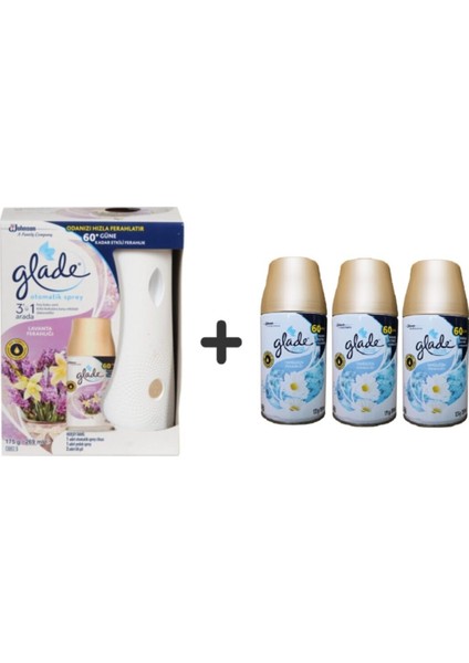 Otomatik Sprey Sistem + Yedek Lavanta Ferahlığı 269 Ml+ Temizliğin Ferahlığı+Yedek 3 x 269 ml