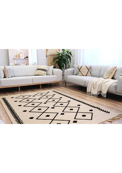 Ute 5002 Black Kilim Siyah Nakışlı Jüt Natural fiyatları