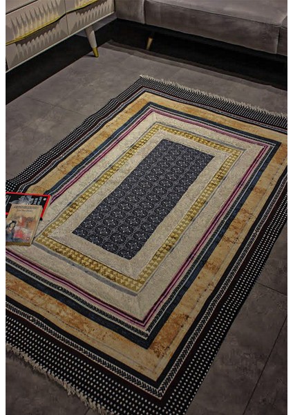 Rustik Navy 4000 Boho ve Iskandinav Stil Kilim