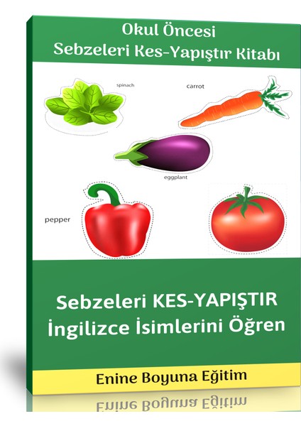 Okul Öncesi Resimleri Kes-Yapıştır Etkinlik Kitap Seti modelleri