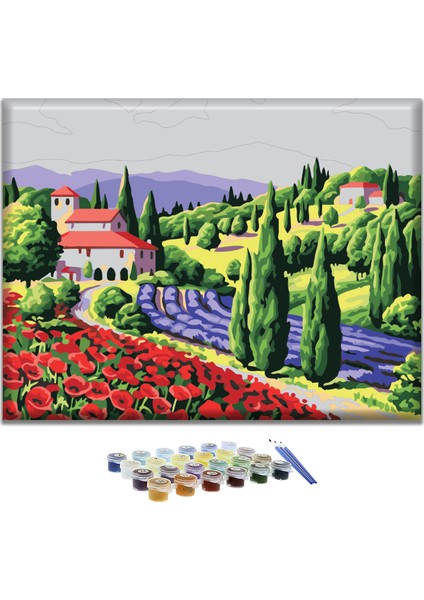 Lavanta Bahçesi Sayılarla Boyama Seti 40 x 50 cm fırsatları
