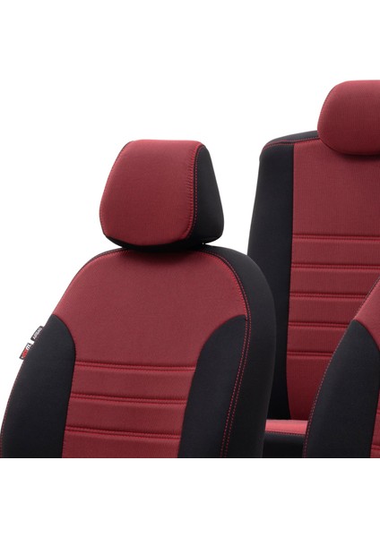 Hyundai I30 2007-2012 Özel Üretim Koltuk Kılıfı Original Design Bordo - Siyah