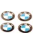 Blueoto  Bmw E36 E39 E46 E60 E90 F30 Jant Göbeği Kabartmalı Göbek Dış Çapı 6.8 mm (4'lü Set) 4