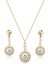 Zirkon Taşlı Gümüş Altın Kaplama Set - S017002 1