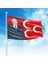 Alparslan Türkeş ve 3 Hilal Kırmızı Sancak Bayrak Mhp 100 x 150 CM 1