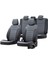 Nissan Almera 2001-2008 Özel Üretim Koltuk Kılıfı New York Design Füme - Siyah 1