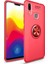 Xiaomi Mi Max 3 Kılıf Ultra Korumalı Yüzüklü Manyetik Ravel Silikon Kırmızı 1