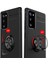Xiaomi Redmi Note 9 Pro Kılıf Ultra Korumalı Yüzüklü Manyetik Ravel Silikon + Cam Ekran Koruyucu Lacivert 4