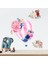 Kt Decoration Peonie Pembe Uçan Balon Çocuk Odası Duvar Sticker 1