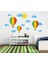 Kt Decoration Renkli Uçan Balonlar, Bulutlar, Güneş Çocuk Odası Duvar Sticker 1