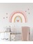 Kt Decoration Soft Renk Kalpli Gökkuşağı Duvar Sticker Seti 1