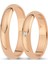 Pembe Altın Çift Alyans 4 mm 1