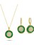 Emirgan Taşlı Gümüş Set - Yeşil Taşlı 1