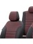 Chery Tiggo 2008-2011 Özel Üretim Koltuk Kılıfı Istanbul Design Bordo - Siyah 4