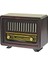 Ahşap Retro Nostaljik Radyo Çamlıca Model Şarjlı Pil+Adaptörlü 1