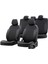 Mitsubishi Colt 2004-2009 Özel Üretim Koltuk Kılıfı Paris Design Füme - Siyah 1