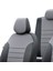 Skoda Octavia 1999-2004 Özel Üretim Koltuk Kılıfı Paris Design Gri - Siyah 4