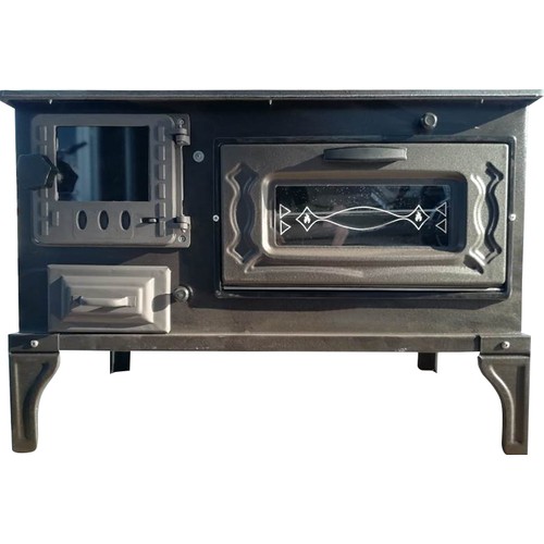 Pres İş Takma Ayaklı Soba Mat Siyah Soba Döküm Soba Kuzine