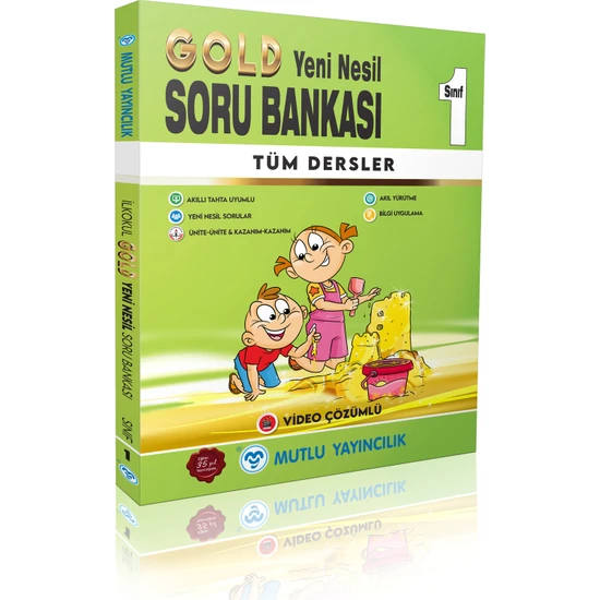 Mutlu Yayıncılık 1. Sınıf Gold Yeni Nesil Tüm Dersler Soru Bankası