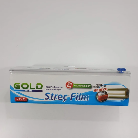 Gold Assan Kayar Bıçak Kutulu Streç Film 30 cm x 160 M