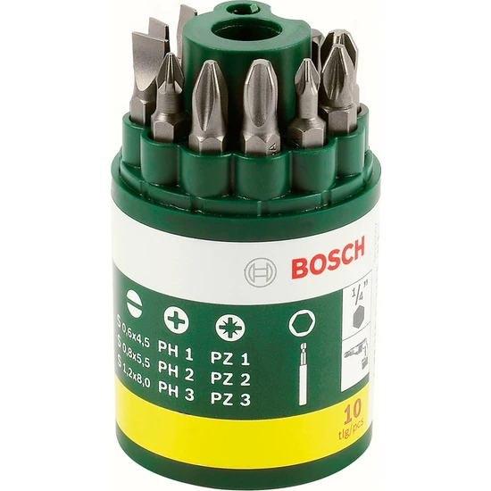 Bosch Aksesuar 10 Parça Tornavida Vidalama Ucu Seti 2607019454