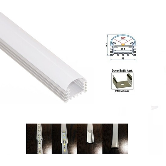 Led Paketim LP-005 LED Kanallı Lineer LED Bar Boş Kasa Takım 150CM