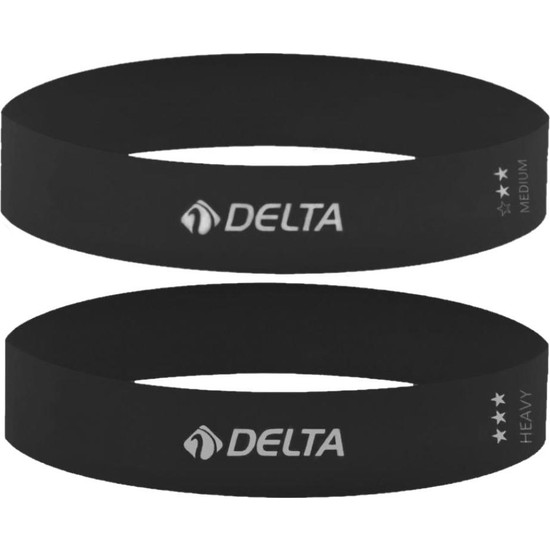 Delta 2'li Aerobik Bandı Latex Bant Set Pilates Yoga Lastiği Seti