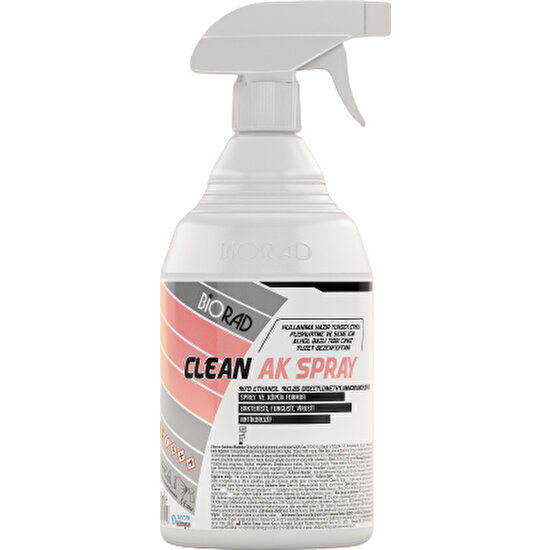 Biorad Clean+Ak %70 Alkol Bazlı Hızlı Yüzey Dezenfektanı 1000 ml Sprey