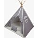 Fi Çadır Premium Oyun Çadırı Ahşap Iskeletli Pamuklu Kumaş Gri