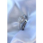 Vanilla Jewelry Çelik Pandora kalp ciddi ilişki yüzüğü ayarlanabilir sevgili