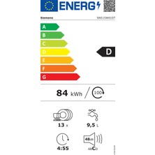 Siemens SN55ES82KT IQ500 Yarı Ankastre Bulaşık Makinesi 60 cm Paslanmaz Çelik