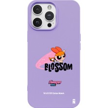 Casen iPhone 15 Pro Powerpuff Girls Blossom Sevimli Lila Renkli Silikon Telefon Kılıfı