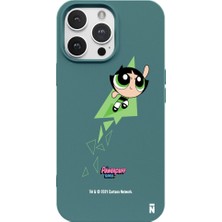 Casen iPhone 15 Pro Max Powerpuff Girls Buttercup Özel Tasarım Haki Renkli Silikon Telefon Kılıfı