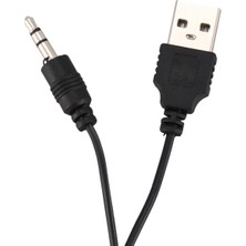 Gorgeous USB 2.0 - Mini A Erkek 3.5mm Jack Fişli Ses Veri Kablosu 45CM 2 Adet (Yurt Dışından)