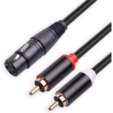 Gorgeous Pin Xlr Dişi - Çift Rca Erkek Y Splitter Kablosu, 1 Metre (Yurt Dışından)