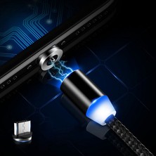 Gorgeous 3x Yuvarlak Manyetik Kablo Fişi 8 Pin Mini USB Fişleri Mıknatıs Şarj Cihazı Fişi (Yurt Dışından)