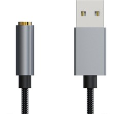 Gorgeous Usb'den 3,5 Mm'ye Jack USB Harici Ses Kartı Adaptörü 3,5 mm Arayüz (Yurt Dışından)