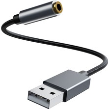 Gorgeous Usb'den 3,5 Mm'ye Jack USB Harici Ses Kartı Adaptörü 3,5 mm Arayüz (Yurt Dışından)