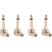 Gorgeous 4-Pack Rca Dişi Jack - 1/4 Inç Mono Erkek Fiş Ses Adaptörü, Altın (Yurt Dışından)