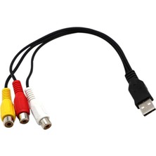 Gorgeous Usb'den 3rca'ya Kablo USB Dişi'den 3 Rca'ya Rgb Video Av Kompozit Adaptör (Yurt Dışından)