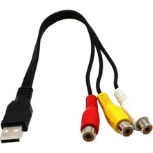 Gorgeous Usb'den 3rca'ya Kablo USB Dişi'den 3 Rca'ya Rgb Video Av Kompozit Adaptör (Yurt Dışından)