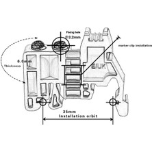 Gorgeous E/ingiltere Din Raylı Terminal Blokları Uç Durdurucu Braketi Gri (100'LÜ Paket) (Yurt Dışından)